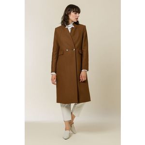 Kabát Ivy & Oak dámsky, hnedá farba, prechodný vyobraziť