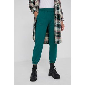 Bavlnené nohavice Answear Lab dámske, zelená farba, jednofarebné vyobraziť