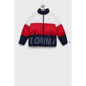 Detská bunda Tommy Hilfiger tmavomodrá farba vyobraziť
