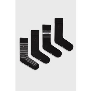 Ponožky Tommy Hilfiger pánske, čierna farba vyobraziť