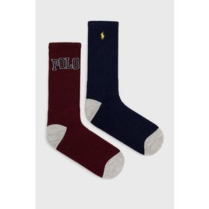 Ponožky Polo Ralph Lauren pánske, bordová farba vyobraziť