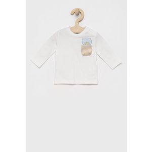 Detská bavlnená košeľa s dlhým rukávom Birba&Trybeyond biela farba, s potlačou vyobraziť