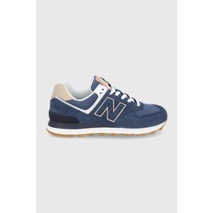 Topánky New Balance WL574SO2 tmavomodrá farba, na plochom podpätku vyobraziť