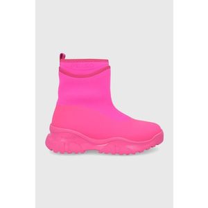 Členkové topánky Pinko dámske, ružová farba, na platforme vyobraziť
