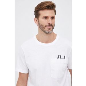 Bavlnené tričko Selected Homme biela farba, jednofarebné vyobraziť