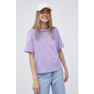 Bavlnené tričko Prosto fialová farba vyobraziť