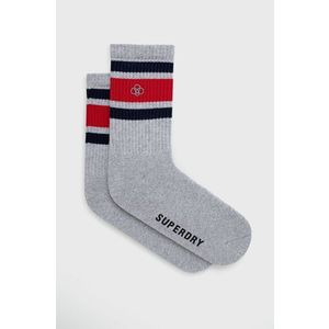 Ponožky Superdry pánske, šedá farba vyobraziť