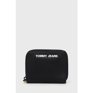 Peňaženka Tommy Jeans dámska, čierna farba vyobraziť