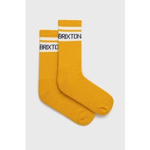 Ponožky Brixton pánske, žltá farba vyobraziť