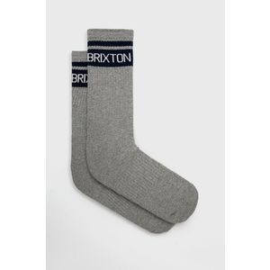 Ponožky Brixton pánske, šedá farba vyobraziť
