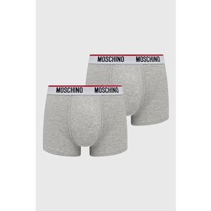 Boxerky Moschino Underwear pánske, šedá farba vyobraziť