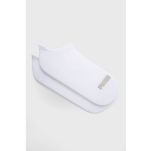 Ponožky Puma 907955 dámske, biela farba vyobraziť