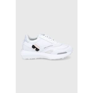 Topánky Karl Lagerfeld biela farba, na platforme vyobraziť