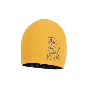 Detská obojstranná čiapka Broel Boris žltá farba biela, z tenkej pleteniny vyobraziť