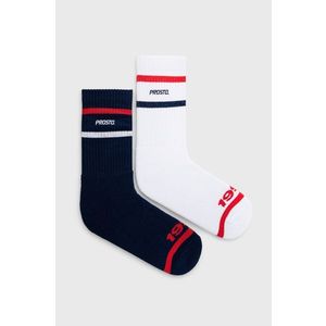 Ponožky Prosto (2-pack) pánske, biela farba vyobraziť