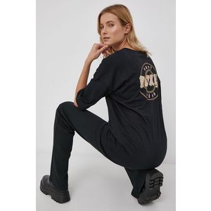 Bavlnené tričko Roxy čierna farba vyobraziť
