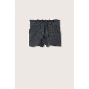 Detské krátke nohavice Mango Kids čierna farba, vzorované vyobraziť
