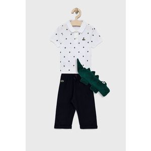 Pyžamo a hračka pre bábätká Lacoste biela farba, vzorované vyobraziť