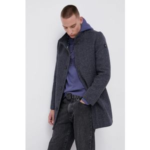 Kabát s prímesou vlny Tom Tailor šedá farba, zimný vyobraziť