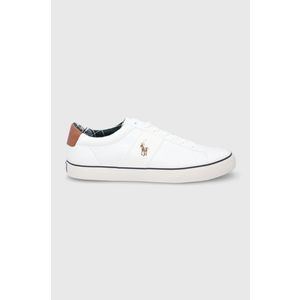 Topánky Polo Ralph Lauren biela farba vyobraziť