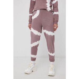 Bavlnené nohavice JDY dámske, fialová farba, vzorované vyobraziť