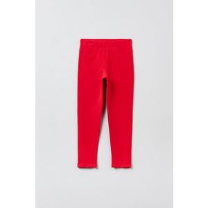 Detské nohavice OVS červená farba, jednofarebné vyobraziť