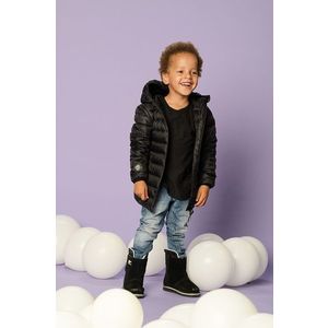 Detská páperová bunda Fluff čierna farba vyobraziť