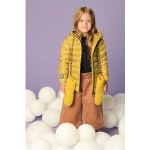 Detská páperová bunda Fluff žltá farba vyobraziť