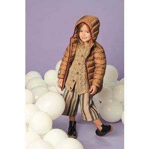 Detská páperová bunda Fluff hnedá farba vyobraziť