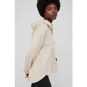 Bavlnená mikina Answear Lab dámska, béžová farba, jednofarebná vyobraziť