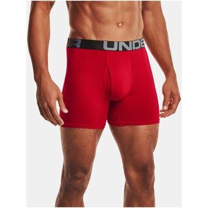Boxerky Under Armour UA Charged Cotton 6in 3 Pack-RED vyobraziť