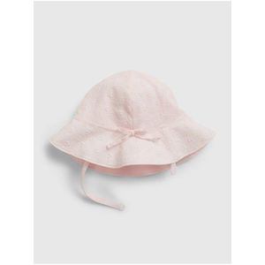 Baby klobouk eyelet bucket hat Ružová vyobraziť