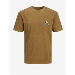 Hnedé tričko s potlačou Jack & Jones Costa vyobraziť