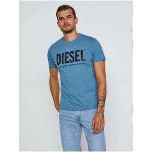 Tričká s krátkym rukávom pre mužov Diesel - modrá vyobraziť