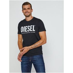 Tričká s krátkym rukávom pre mužov Diesel - čierna vyobraziť