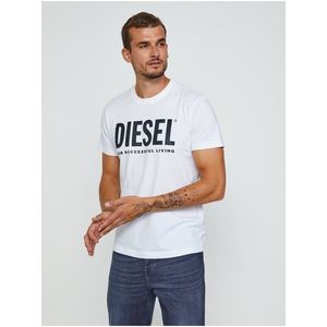 Tričká s krátkym rukávom pre mužov Diesel - biela vyobraziť