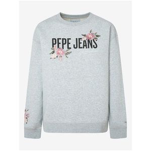 Mikiny pre ženy Pepe Jeans - svetlosivá vyobraziť