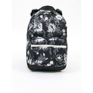 Bielo-čierny vzorovaný unisex batoh Converse Go Lo Mini Backpack vyobraziť
