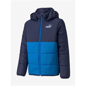 Modrá chlapčenská prešívaná bunda Puma Cb Padded Jacket B vyobraziť