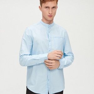 Cropp - Košeľa so stojačikom - Modrá vyobraziť