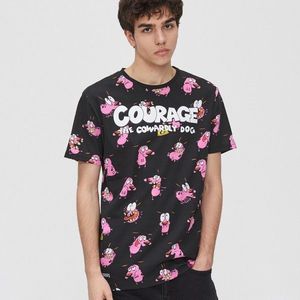 Cropp - Tričko Courage the Cowardly Dog - Čierna vyobraziť