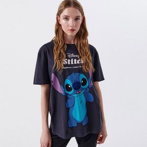 Cropp - Tričko Lilo & Stitch - Šedá vyobraziť