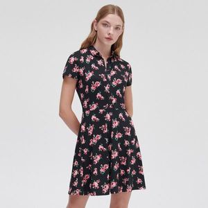 Cropp - Pletené kvetinové šaty - Čierna vyobraziť