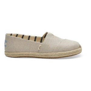 Toms Beige Metallic Canvas Women's Espadrilles-4.5 svetlohnedé 10013508-4.5 vyobraziť