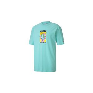 Puma Downtown Graphic Tee-XL zelené 598796-33 -XL vyobraziť