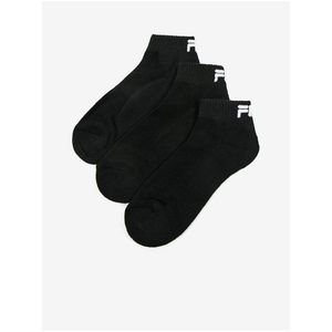 Sada troch párov pánskych členkových ponožiek v čiernej farbe FILA vyobraziť