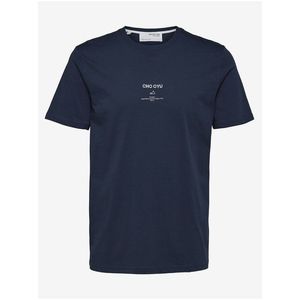 Tmavomodré pánske tričko Selected Homme Kody vyobraziť