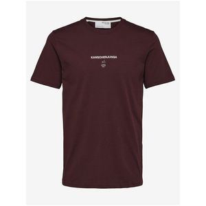 Vínové pánske tričko Selected Homme Kody vyobraziť