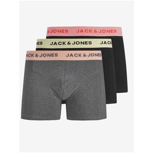 Boxerky pre mužov Jack & Jones - čierna, sivá vyobraziť
