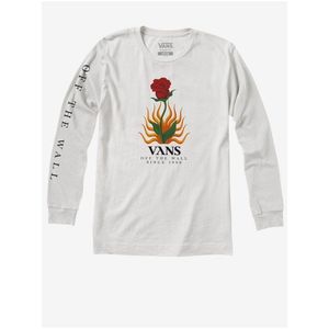 Biele pánske tričko s potlačou VANS Flores vyobraziť